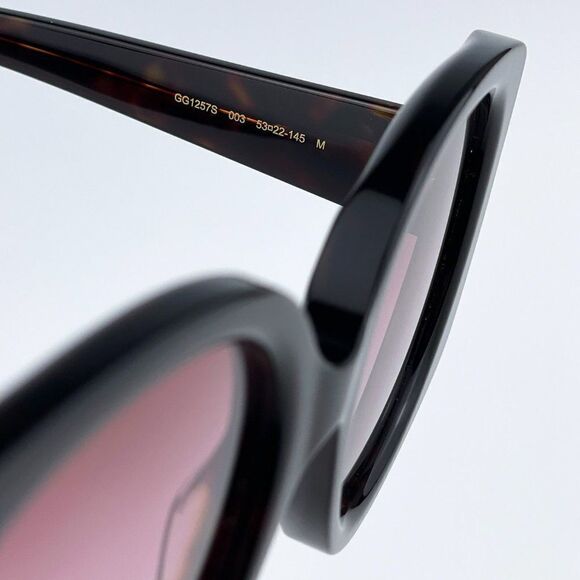 NEW Gucci GG1257S 003 Havana Gradient Red Butterfly Oversized Women Sunglasses - Picture 10 of 13